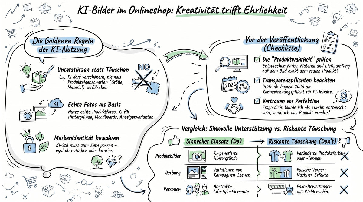 KI-Bilder und Werbung im Onlineshop nutzen: Do-Liste und Checkliste für Onlinehändlerinnen