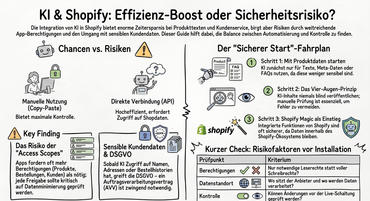 KI direkt mit Shopify verbinden: Effizienz oder Sicherheitsrisiko?